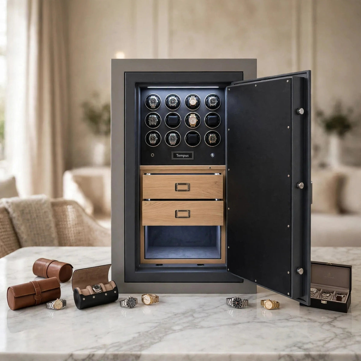 Tempus 12-Watch Winder Safe – Grade 2, £175,000 Insurance Rated