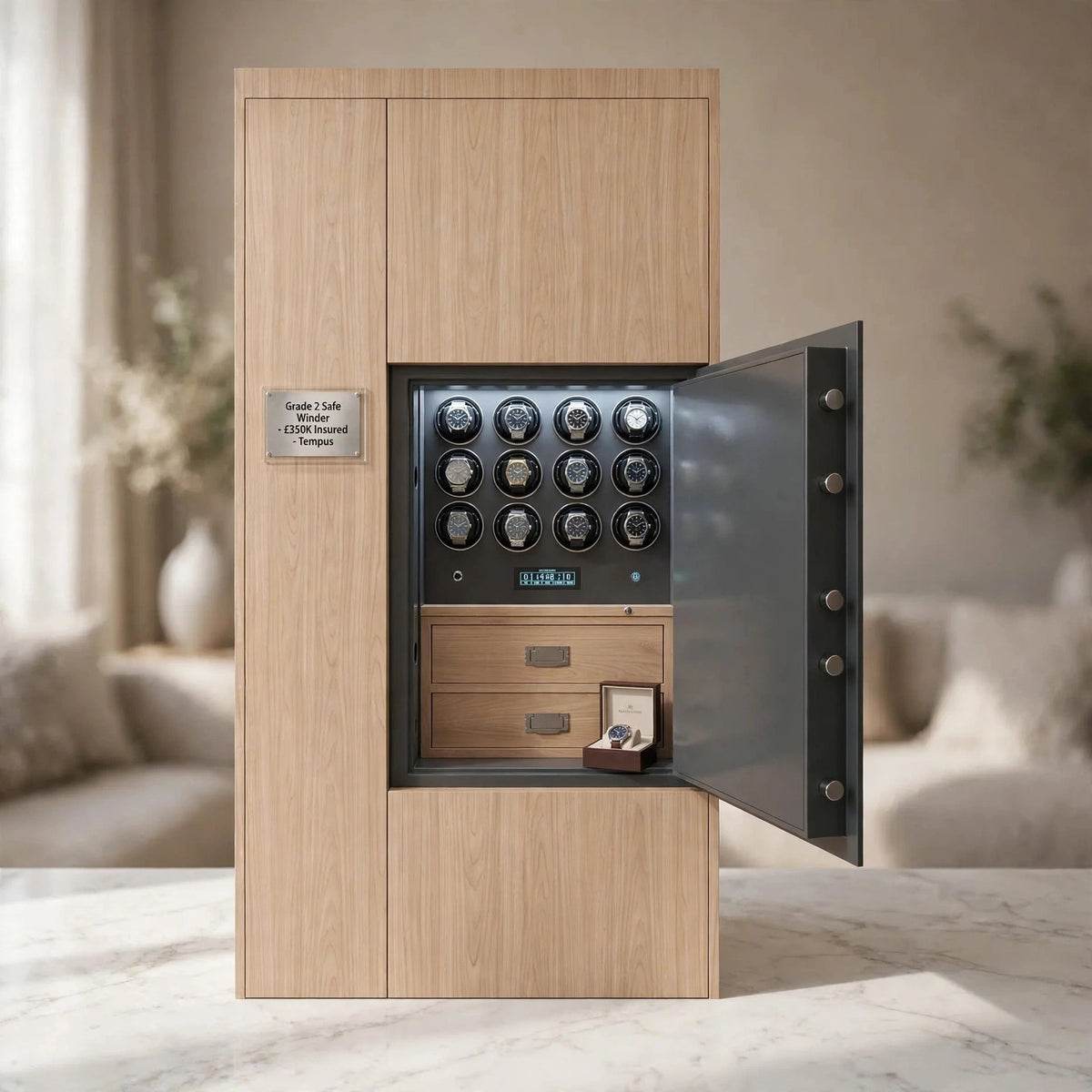 Tempus 24-Watch Winder Safe – Grade 3, £350,000 Insurance Rated