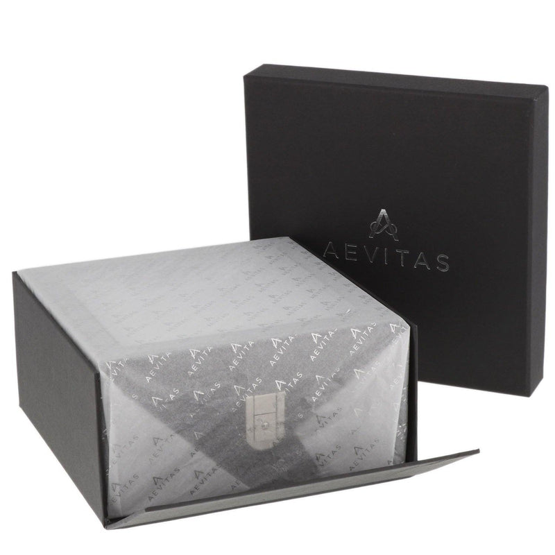 4 Watch Box and Cufflinks Brown Genuine Leather Velvet Brown Lining by Aevitas - Swiss Watch Store UK