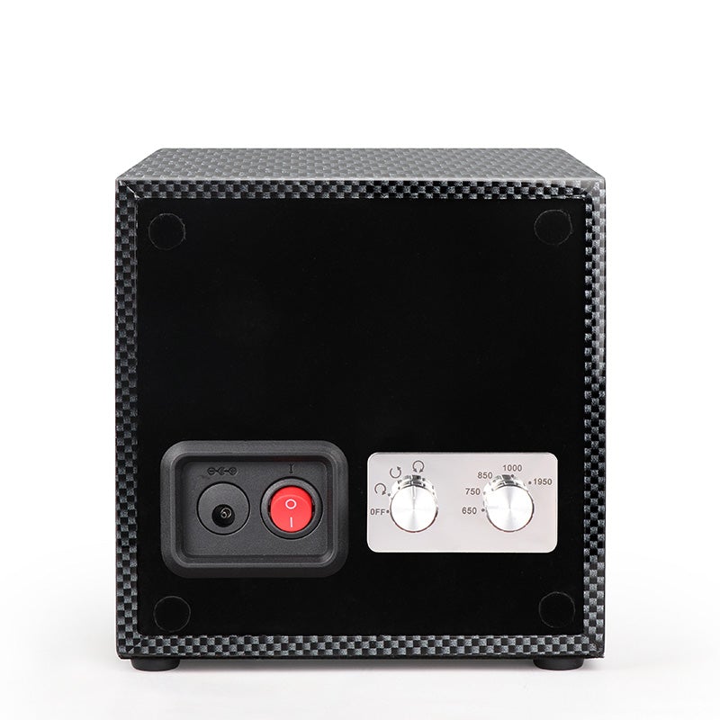 Single Watch Winder Carbon Fibre finish Mains or Battery by Aevitas - Swiss Watch Store UK