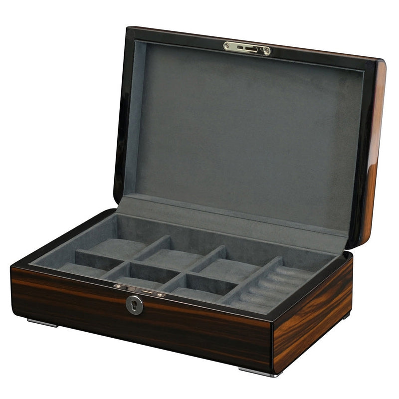 Watch Box for 6 Watches and Cufflinks Superb Quality Macassar by Aevitas