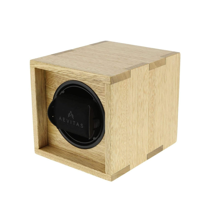 Watch Winder in Idigbo Hard Wood Made in the UK by Aevitas - Swiss Watch Store UK