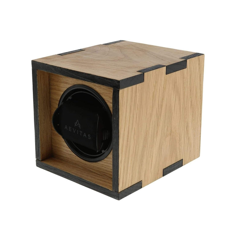 Watch Winder in Solid Oak Wood Dual Finish Made in the UK by Aevitas - Swiss Watch Store UK