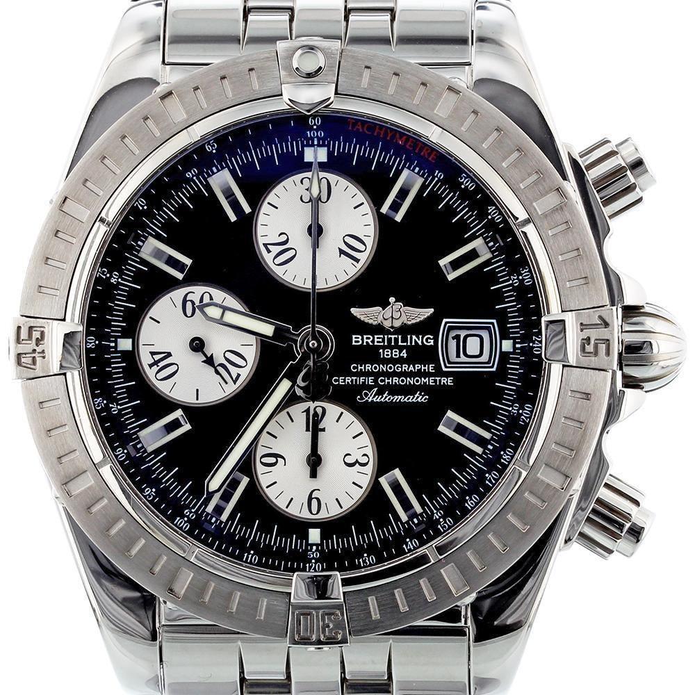 Breitling Chronomat Evolution 44 Stainless Steel A13356 with Service Box and Papers