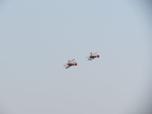 four fighter planes in mid air
