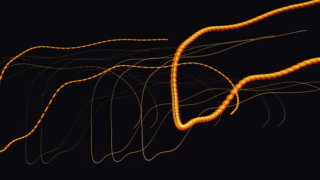 a close up of a long exposure of light