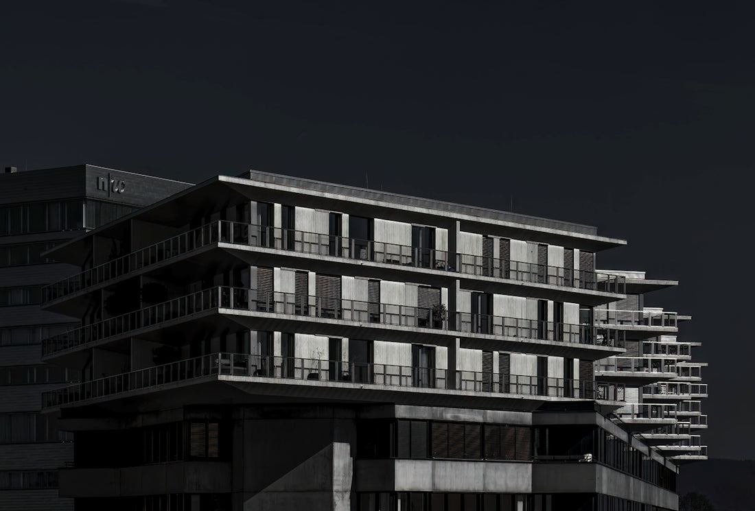 a tall building with balconies and balconies on the balconies