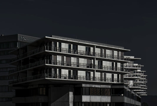 a tall building with balconies and balconies on the balconies