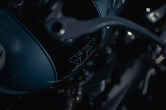 A close up view of a motorcycle engine