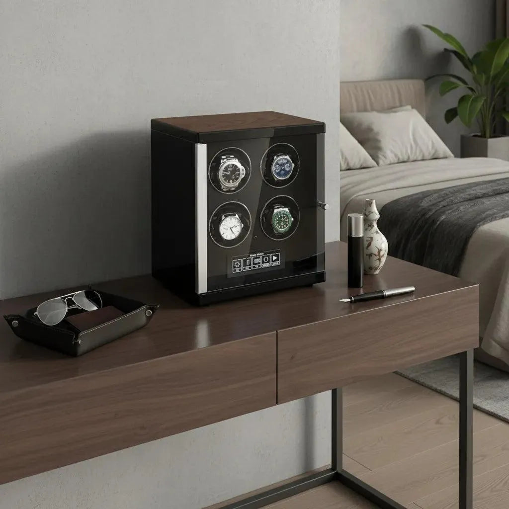 4 Watch Winder for Automatic Watches with Touch Screen Technology by Tempus
