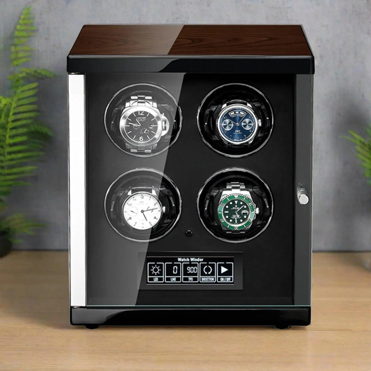4 Watch Winder for Automatic Watches with Touch Screen Technology by Tempus