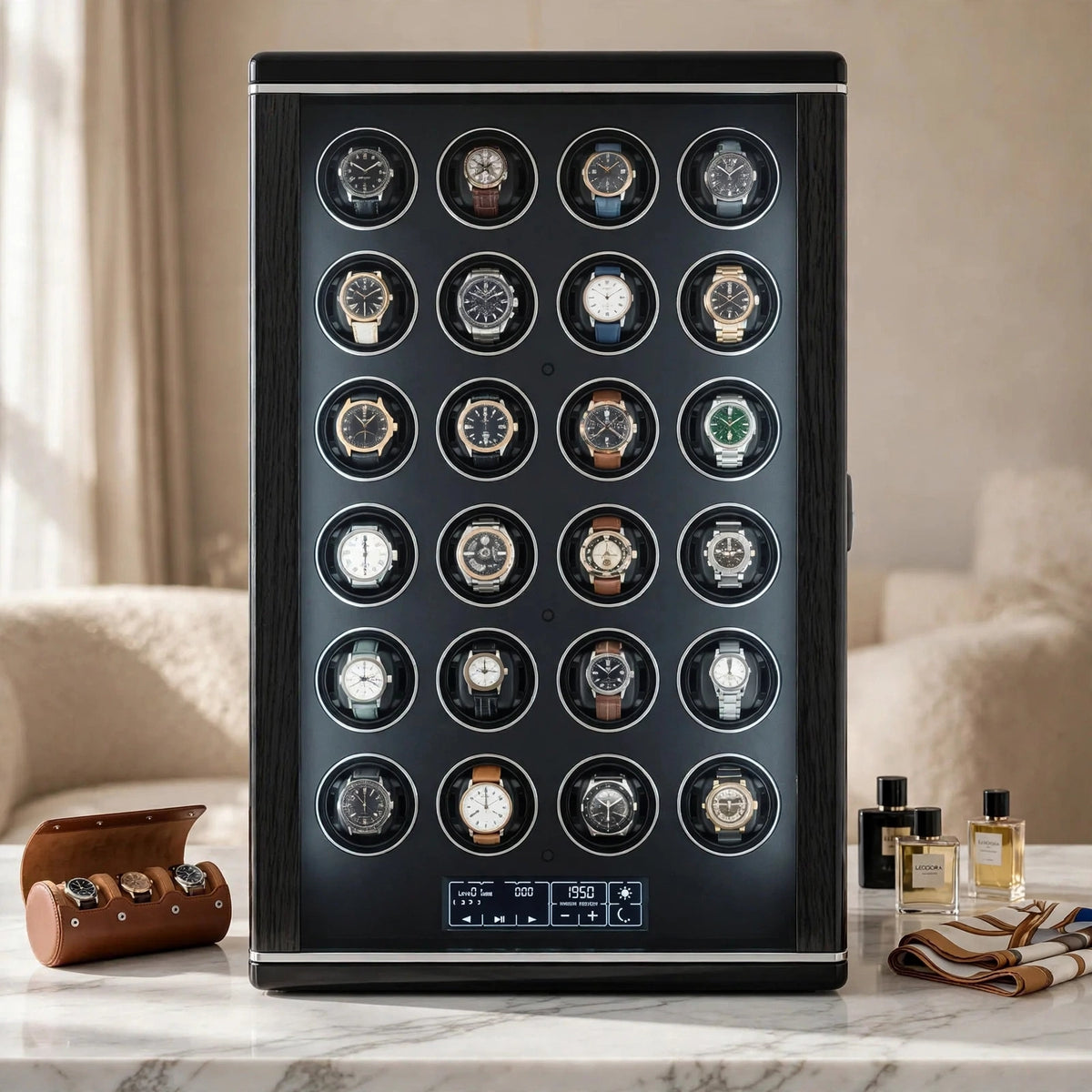 Tempus 24-Watch Automatic Winder with Fingerprint Lock & Touchscreen