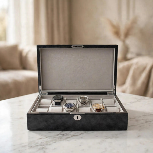 Tempus 12-Watch Box in Carbon Fibre