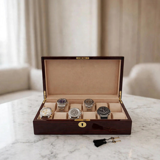 Tempus 12-Watch Box in Cherry Wood