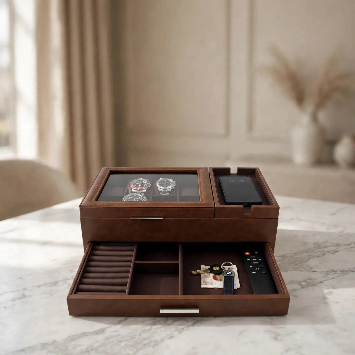 Tempus 8-Watch Box with Fingerprint Lock