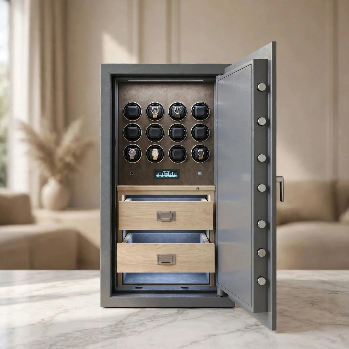 Tempus 12-Watch Winder Safe – Grade 3, £350,000 Insurance Rated