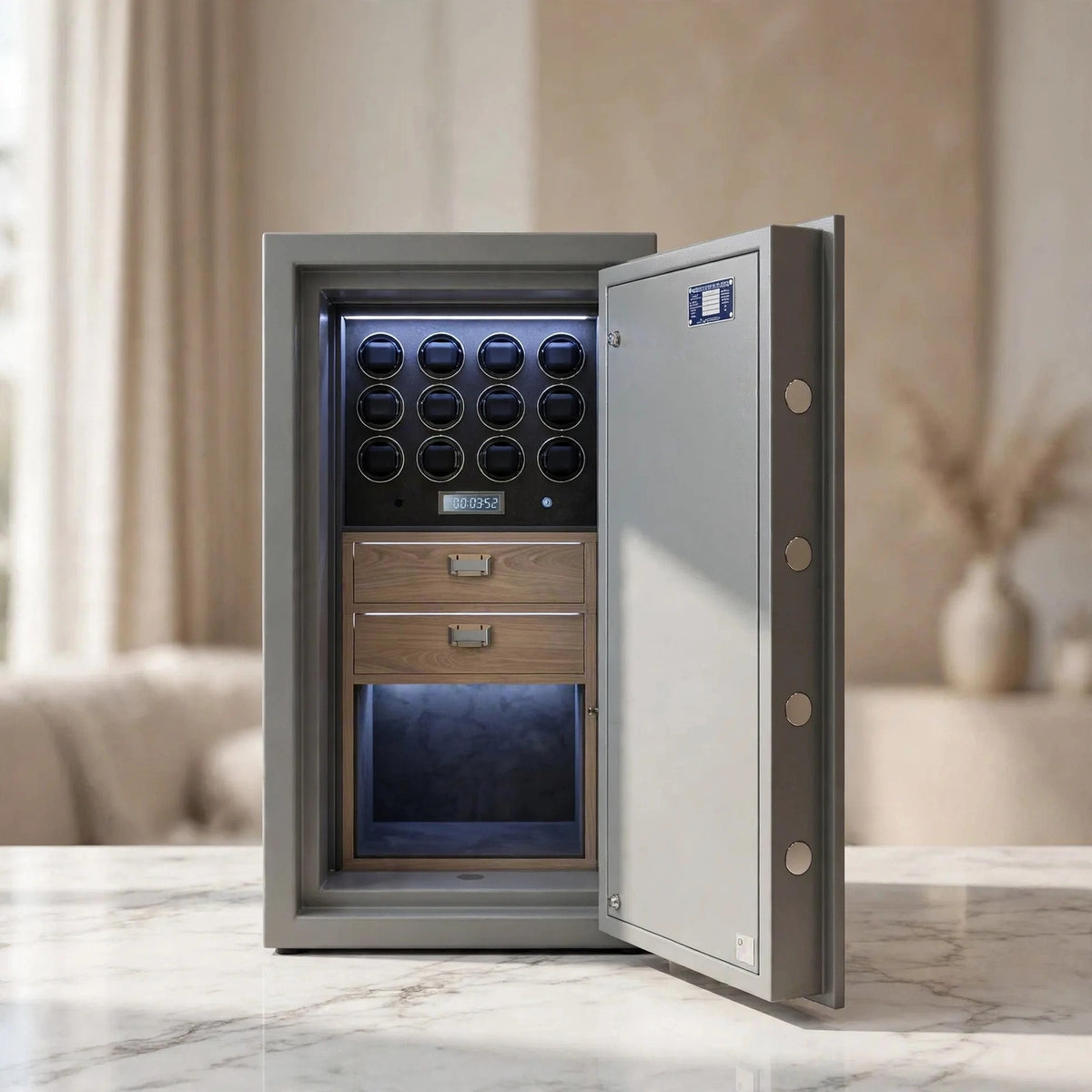 Tempus 12-Watch Winder Safe – Grade 5, £1,000,000 Insurance Rated