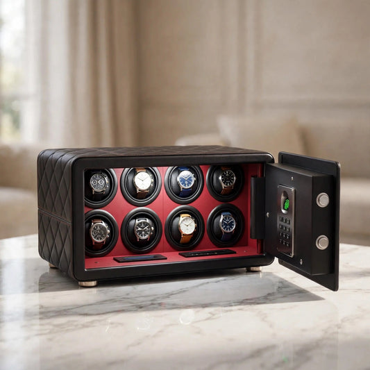 Tempus 8-Watch Winder Safe with Fingerprint & PIN Access