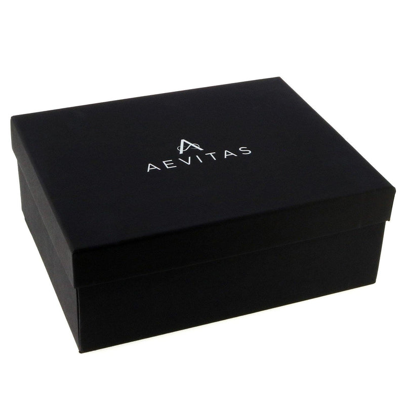 16 Cufflinks and 4 Piece Watch Box in Cognac Brown Genuine Leather Wood by Aevitas