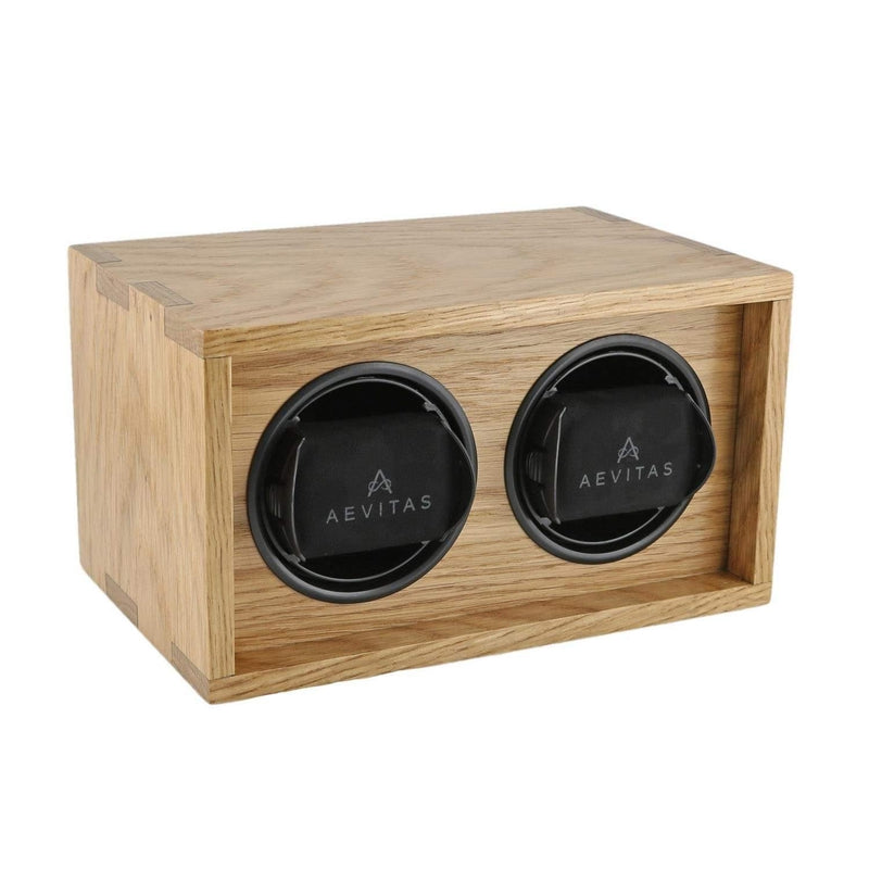 2 Watch Winder Solid Oak Wood Made in the UK by Aevitas