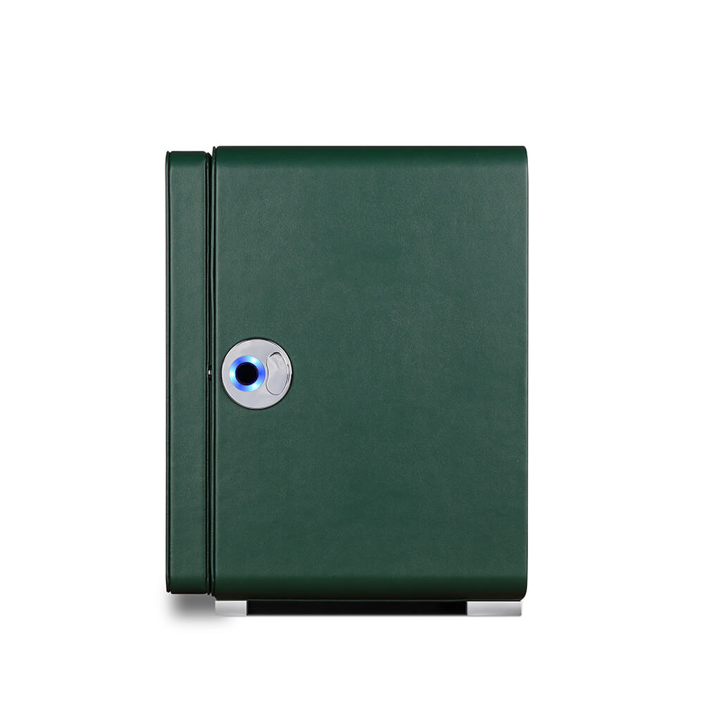 Automatic 4 Watch Winder in Dark Green Smooth Leather Finish by Aevitas