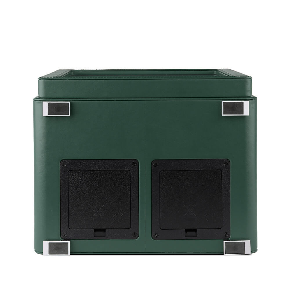Automatic 9 Watch Winder in Dark Green Smooth Leather Finish by Aevitas
