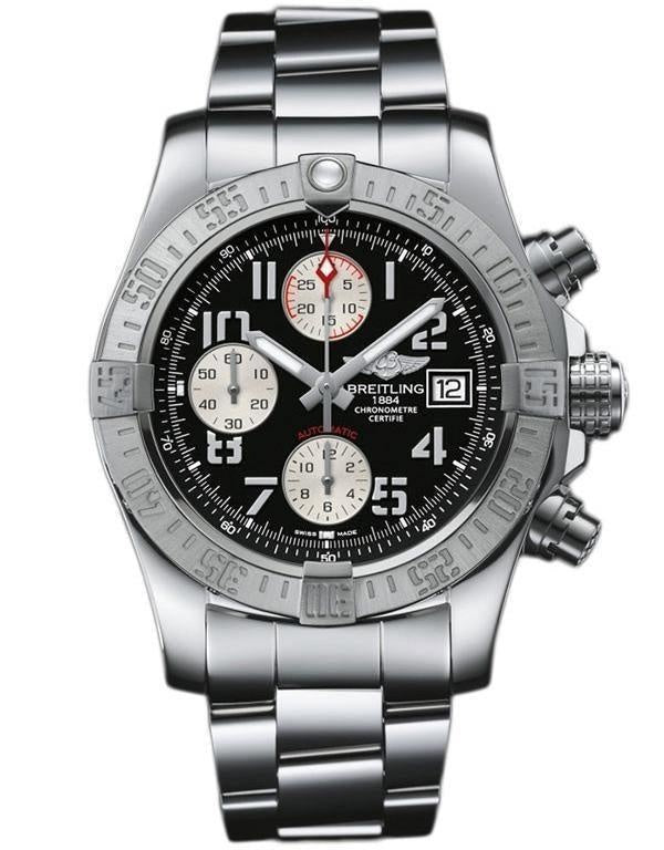 BREITLING AVENGER II CHRONOGRAPH AUTOMATIC WATCH - BLACK NUMERAL DIAL - BRAND NEW - Swiss Watch Store UK
