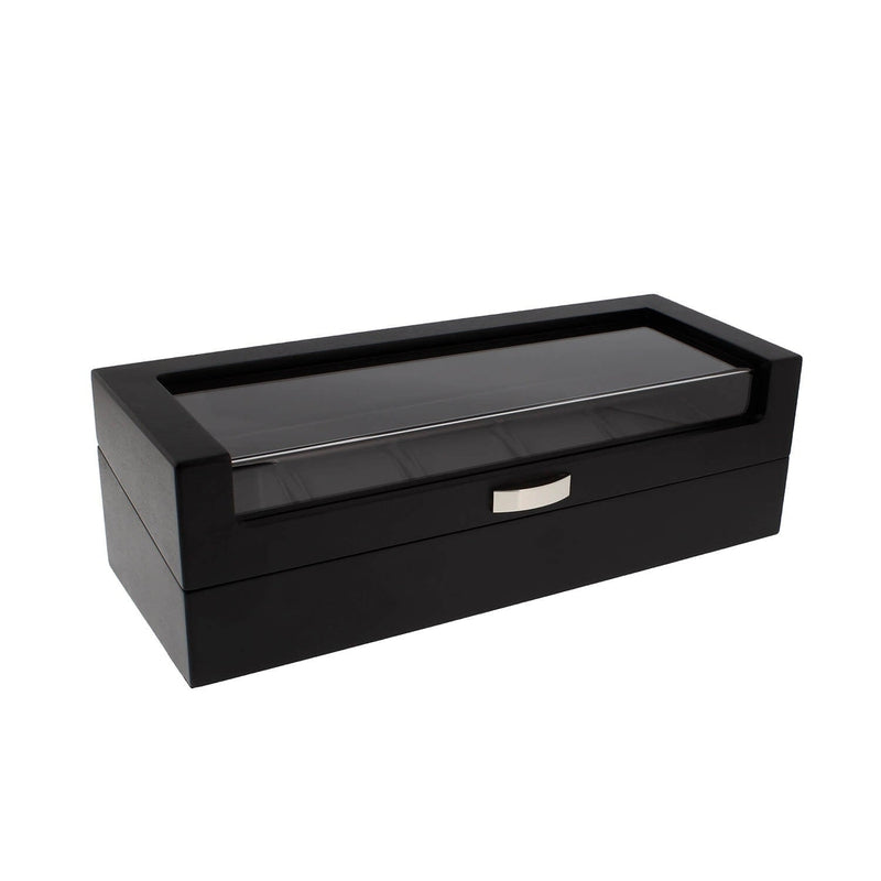 Black Oak Wooden Veneer Watch Box for 5 Watches by Aevitas - Swiss Watch Store UK
