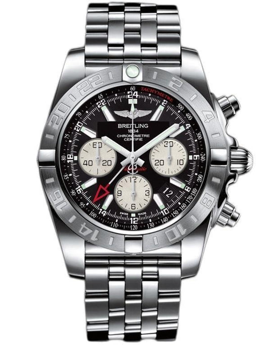 BREITLING CHRONOMAT 44 GMT AUTOMATIC WATCH BLACK DIAL BRAND NEW