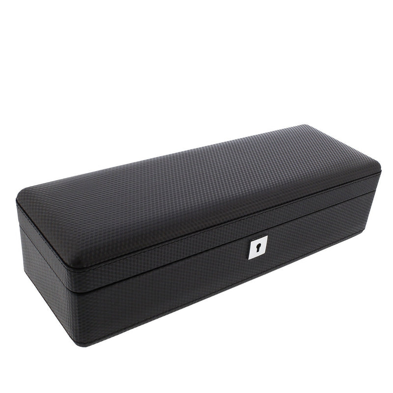 Carbon Fibre Leather Watch Box Premium Quality 6 Watches by Aevitas