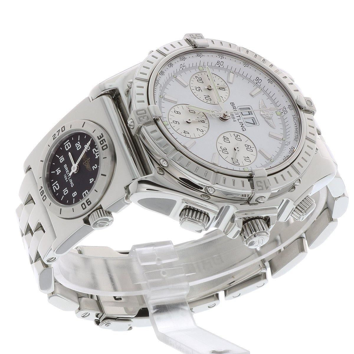 BREITLING Crosswind Special with UTC Pilot Bracelet A44355 Outstanding Condition