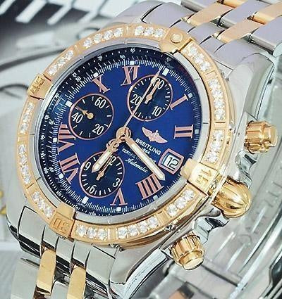 Customized Breitling Chronomat Diamond Bezel 1.85 Cts - Swiss Watch Store UK