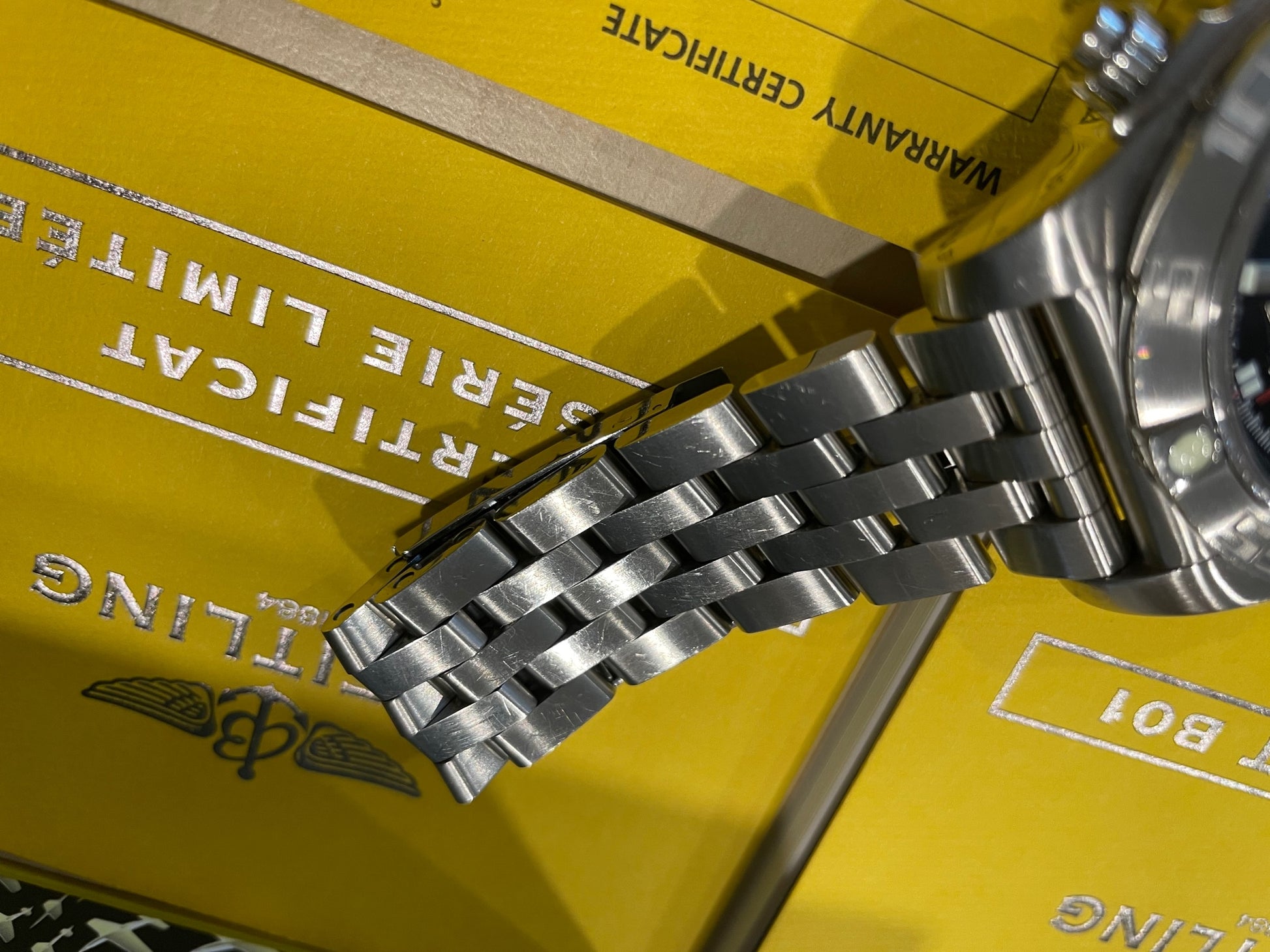 Breitling AB01 Limited Edition 44 mm Box and Papers 100% Complete