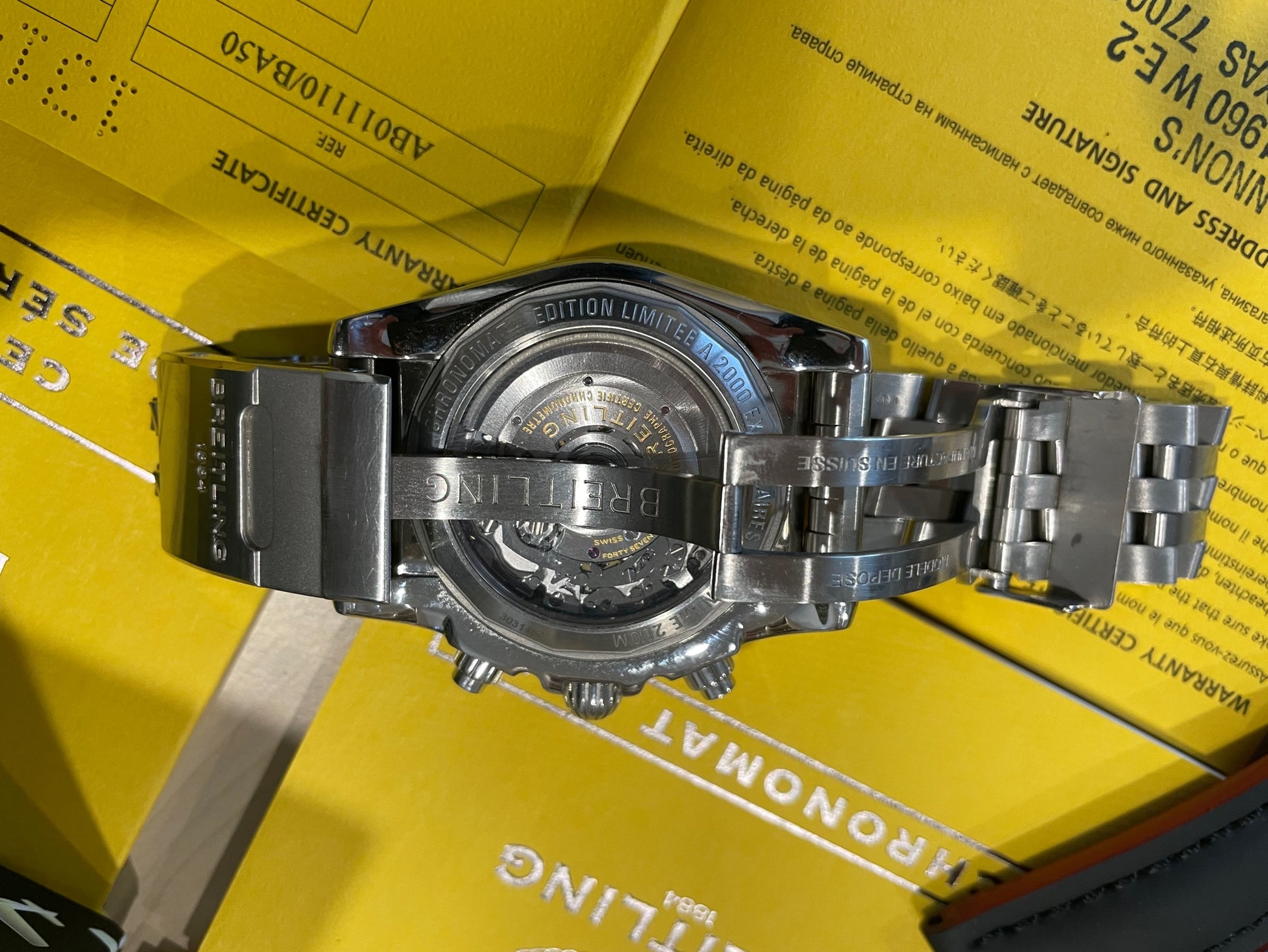 Breitling AB01 Limited Edition 44 mm Box and Papers 100% Complete
