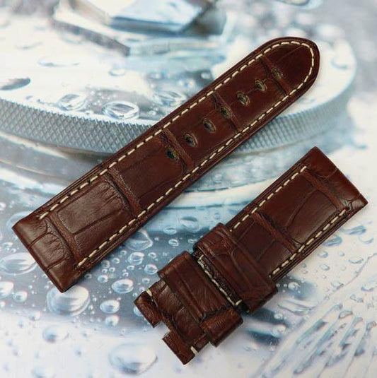 Medium Brown Alligator 24-22 mm Panerai Strap 24-22 BA 115-75