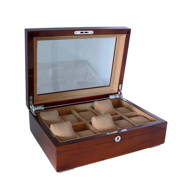 Premium Luxury 10 Watch Box Solid Hardwood High Gloss Finish by Aevitas