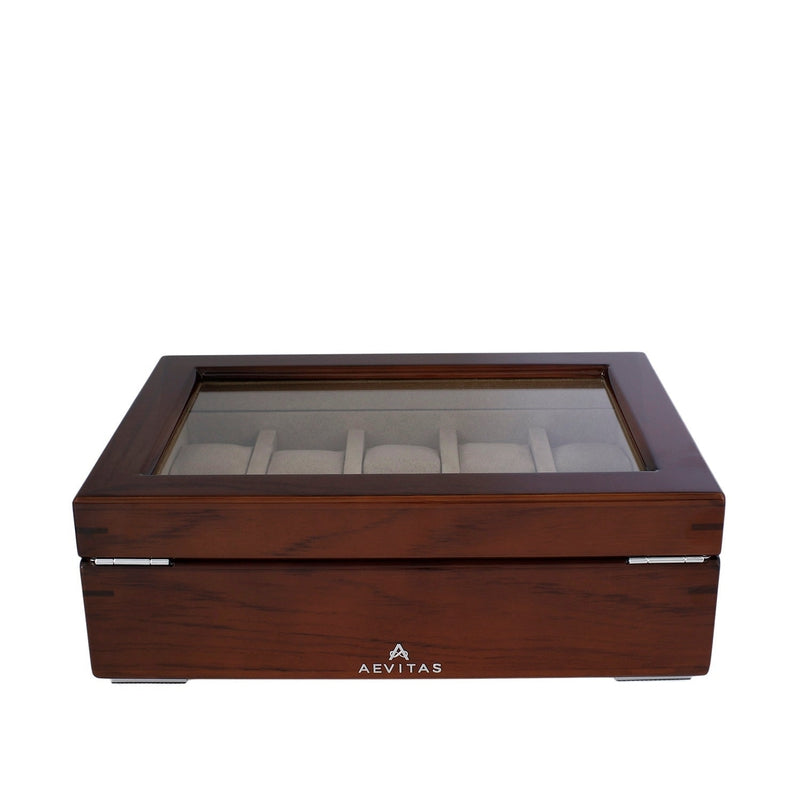 Premium Luxury 10 Watch Box Solid Hardwood High Gloss Finish by Aevitas