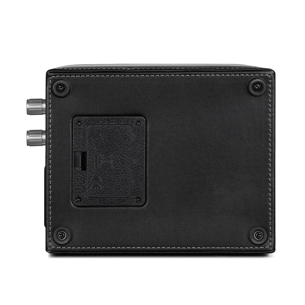 Single Watch Winder Black Leather Grey Lining Mains or Battery by Aevitas