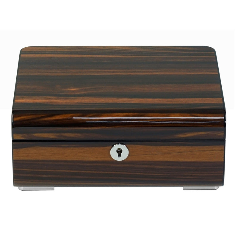 Watch Box for 6 Watches Superb Quality Macassar with Solid Lid by Aevitas - Swiss Watch Store UK