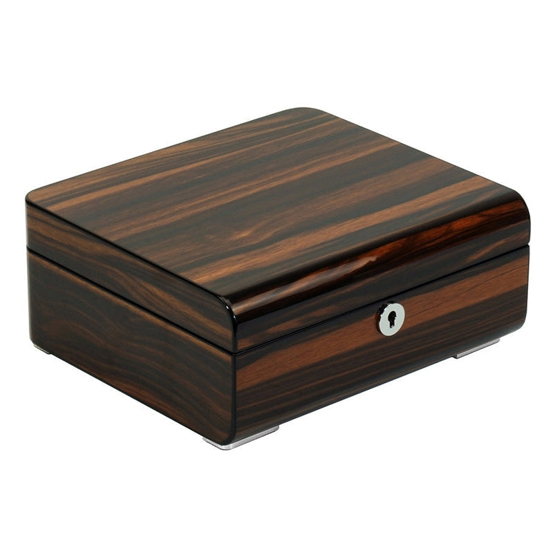 Watch Box for 6 Watches Superb Quality Macassar with Solid Lid by Aevitas