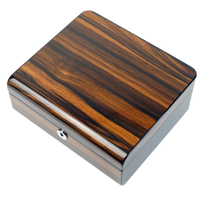 Watch Box for 6 Watches Superb Quality Macassar with Solid Lid by Aevitas