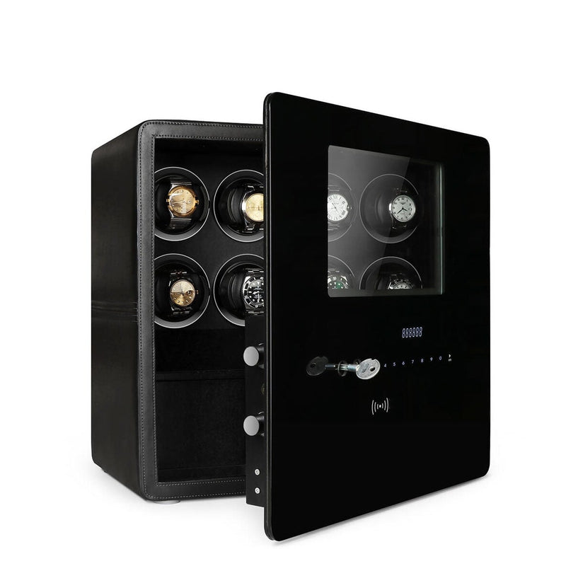 Watch Winder Safe for 8 Watches Black Edition by Aevitas - Swiss Watch Store UK