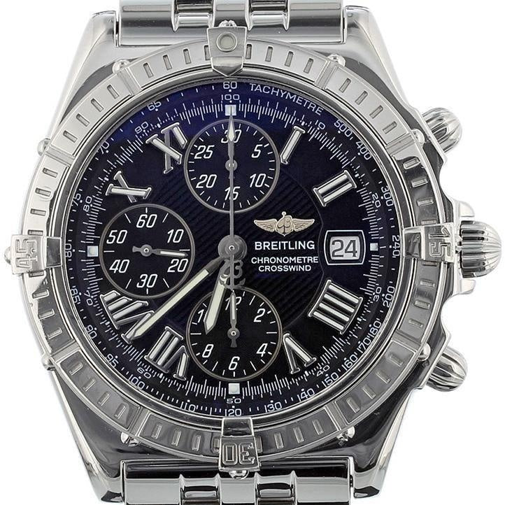 Breitling Crosswind Stainless Steel A13355 Black Dial Automatic - Swiss Watch Store UK
