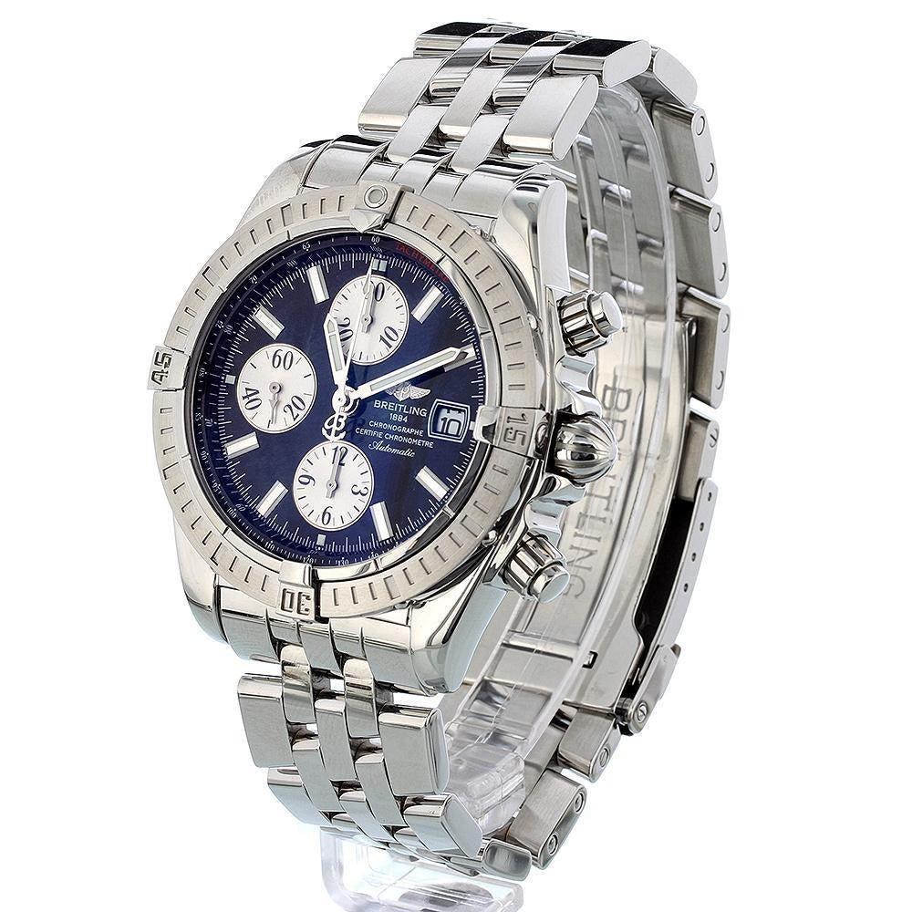 Breitling Chronomat Evolution 44 Stainless Steel A13356 with Service Box and Papers