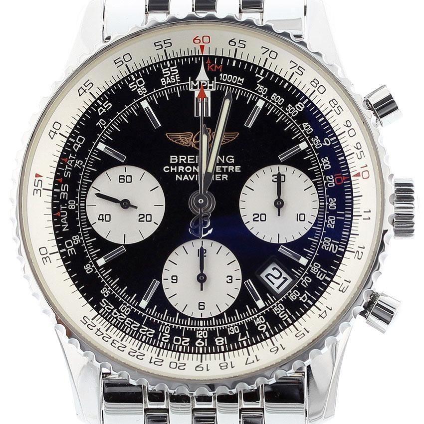 Breitling Navitimer Steel Automatic Mens Watch A23322 Box-Papers MINT