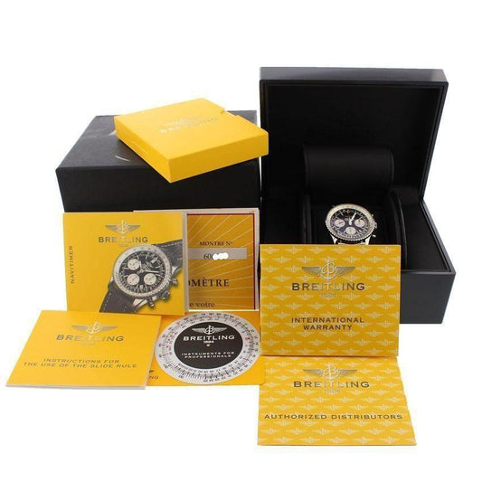 Breitling Navitimer Steel Automatic Mens Watch A23322 Box-Papers MINT