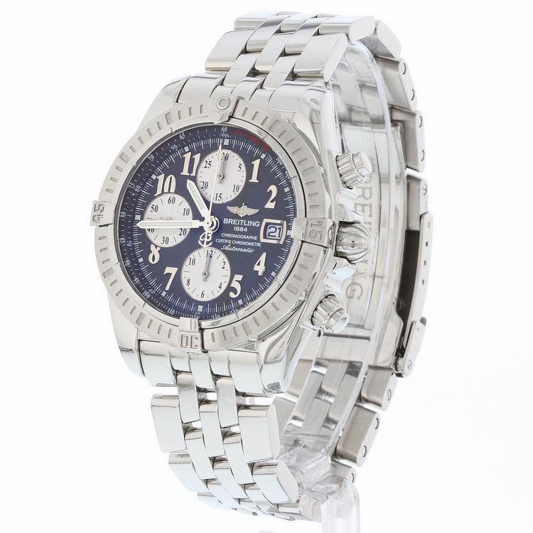 Breitling Chronomat Evolution 44 Stainless Steel A13356 with Box and Papers Anthracite Grey Numeral Dial