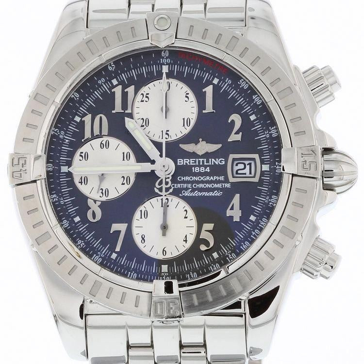 Breitling Chronomat Evolution 44 Stainless Steel A13356 with Box and Papers Anthracite Grey Numeral Dial - Swiss Watch Store UK