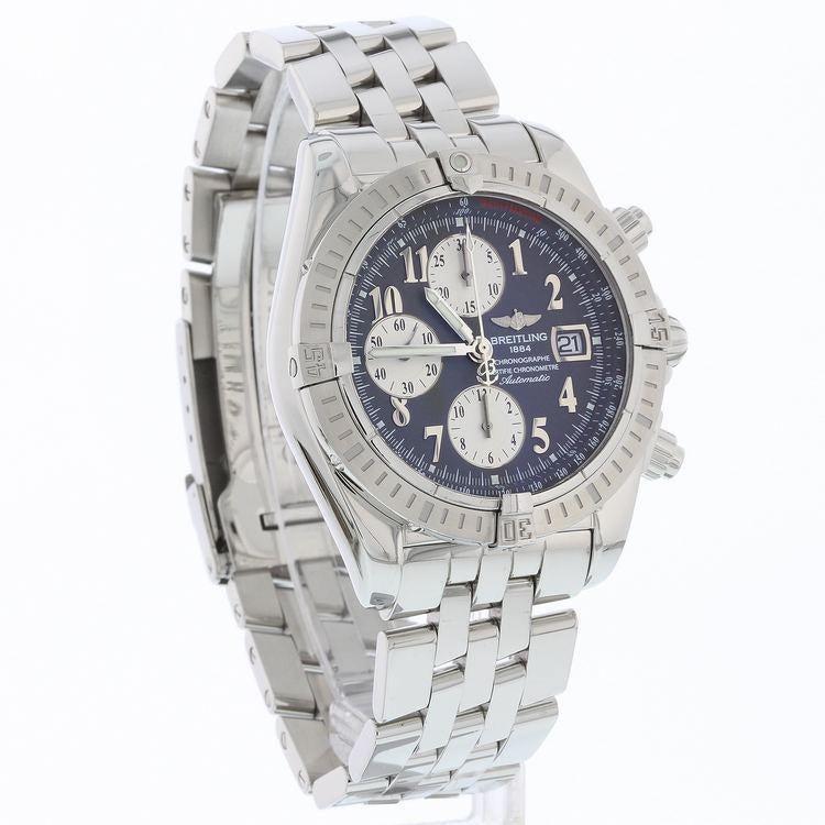 Breitling Chronomat Evolution 44 Stainless Steel A13356 with Box and Papers Anthracite Grey Numeral Dial