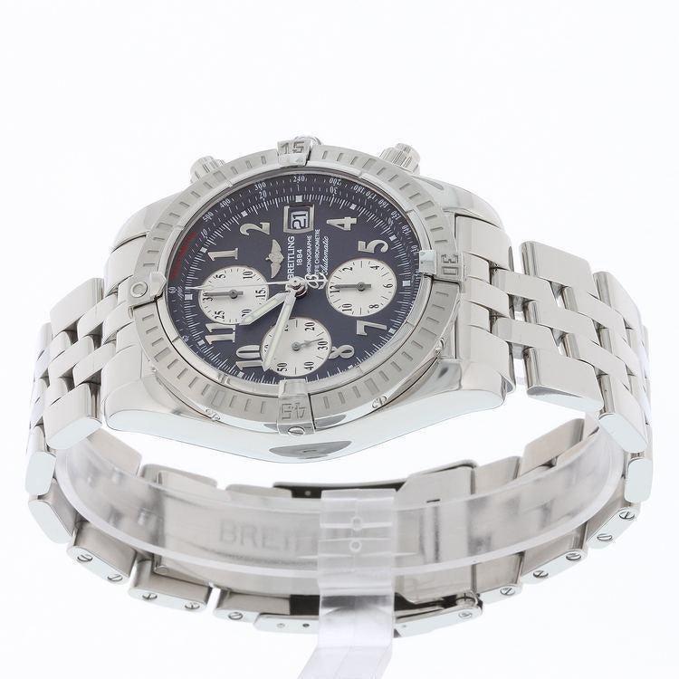 Breitling Chronomat Evolution 44 Stainless Steel A13356 with Box and Papers Anthracite Grey Numeral Dial - Swiss Watch Store UK